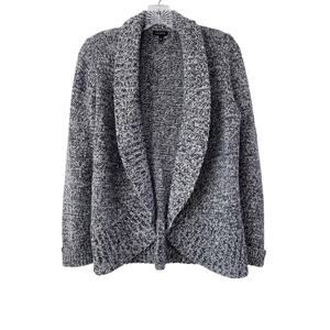 Talbots Women’s Grey Open Front Sweater Cardigan Cozy Size Small Angora Rabbit